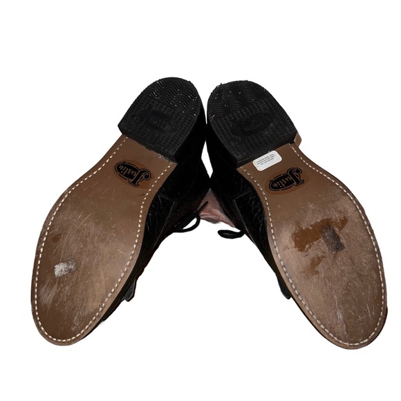 Vintage Women’s Justin Diamond J Black Bullhide lacer shoes. - Picture 6 of 7